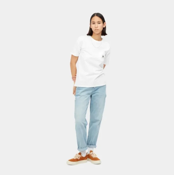 Carhartt WIP T-Shirt Med Lommer Til Kvinder | Hvid Discount