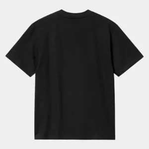 Carhartt WIP T-Shirt Med Tekstbroderi Til Kvinder | Sort Best