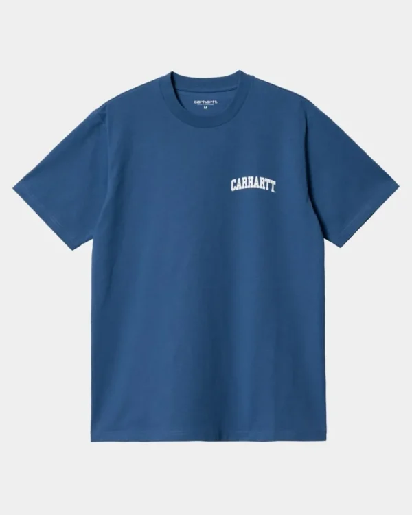 Carhartt WIP University Script T-Shirt | Aeldre / Hvid Best