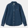 Carhartt WIP Weldon Skjorte | Bla (Stenvasket) Sale